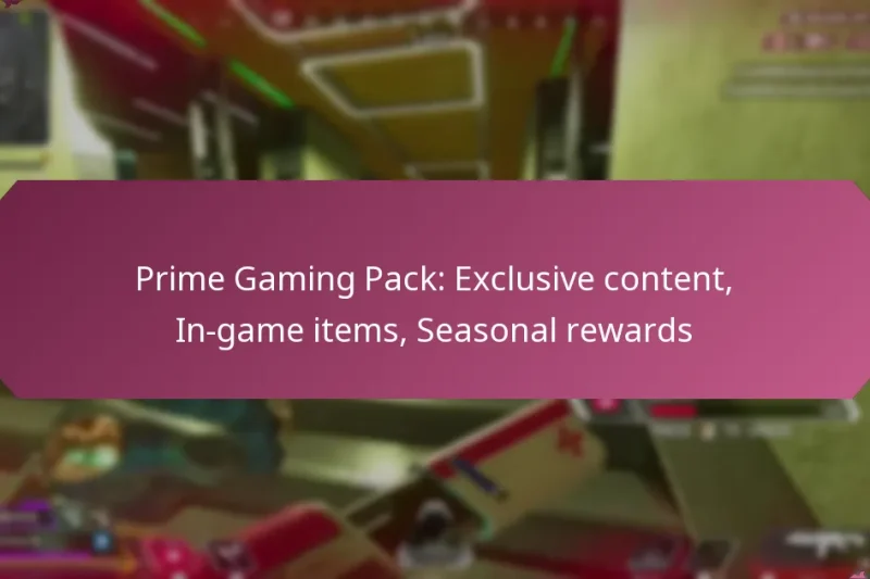 Prime Gaming Pack: Exclusive content, In-game items, Seasonal rewards