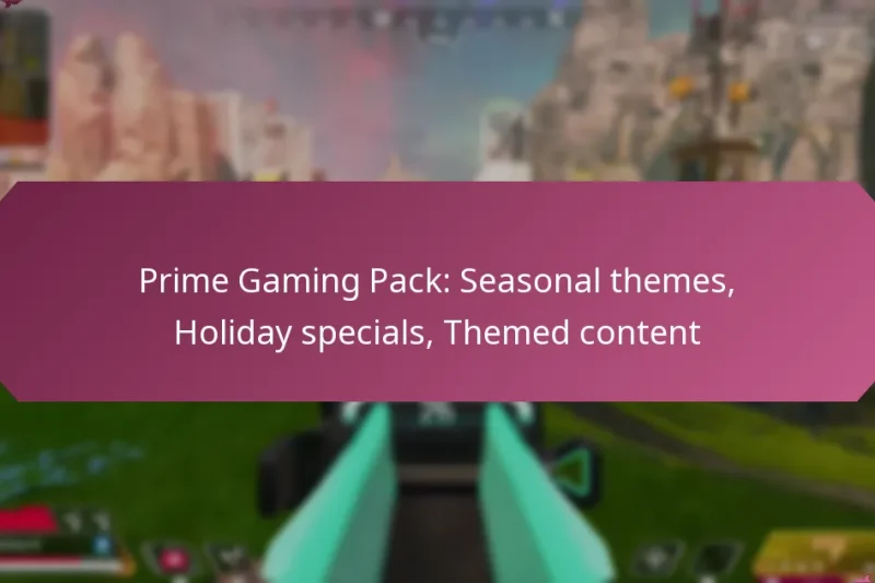 Prime Gaming Pack: Seasonal themes, Holiday specials, Themed content