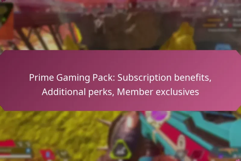 Prime Gaming Pack: Subscription benefits, Additional perks, Member exclusives