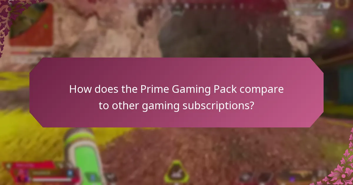 What restrictions apply to the Prime Gaming Pack?