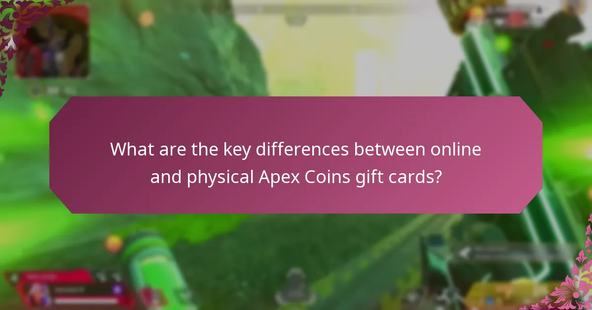 How do delivery methods differ for Apex Coins gift cards?